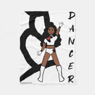 Couverture en polaire danseur rouge et noir