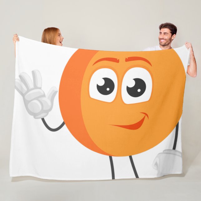 Couverture en polaire de fruits (En situation)