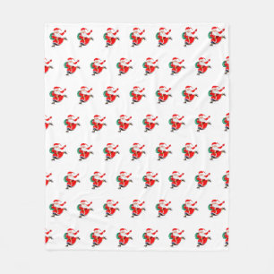 Couverture en polaire de Noël du Père Noël
