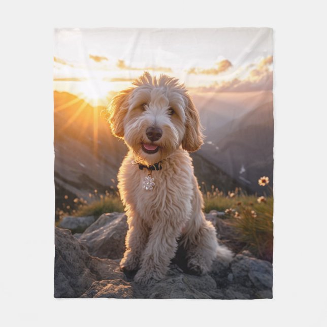 Couverture en polaire Doodle Mountain (Devant)