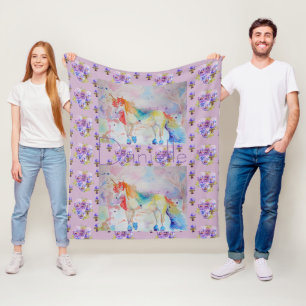 Couverture en polaire en pansement de couleur viol