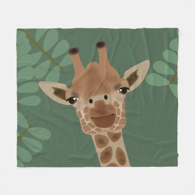 Couverture en polaire giraffe (Devant (Horizontal))