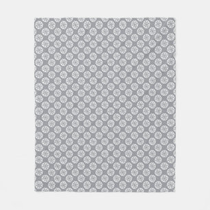 Couverture en polaire gris Motif Snowflake