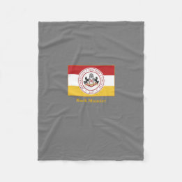 Couverture en polaire gris PERSONNALISÉE avec doss