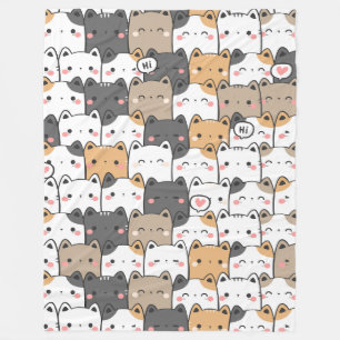 Couverture en polaire Kitty Power 60x80