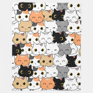 Couverture en polaire Kitty Wall 60x80