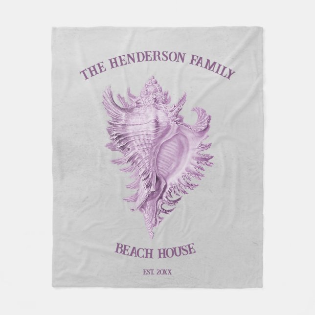 Couverture en polaire Magenta Conch Shell (Devant)