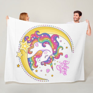 Couverture en polaire magique Unicorn
