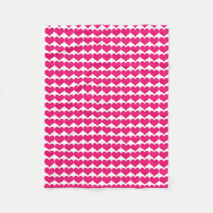Couverture en polaire Motif Rose Coeurs mignons
