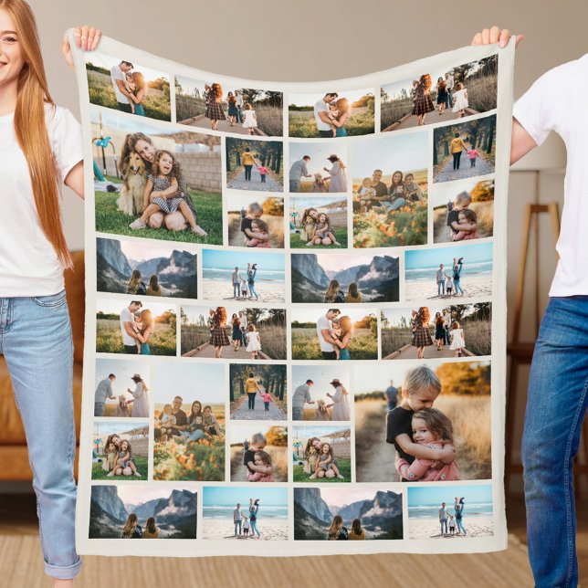 Couverture en polaire personnalisée 32 Photo Colla (Créateur téléchargé)