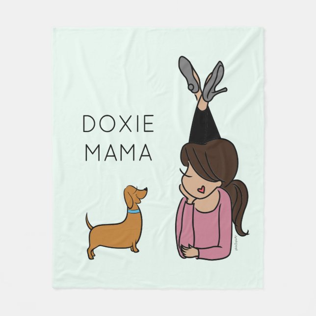 Couverture en polaire personnalisée Doxie Mama (Devant)