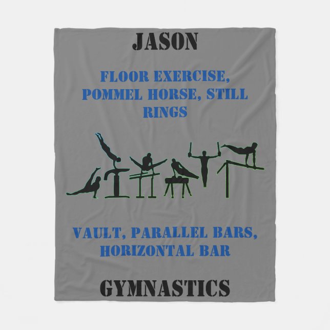 Couverture en polaire personnalisée pour gymnastiq (Devant)