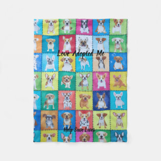 Couverture en polaire pour chien adopté 76 x 102 c