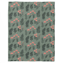 Couverture en polaire Sage Fern, grande 60" x 80"