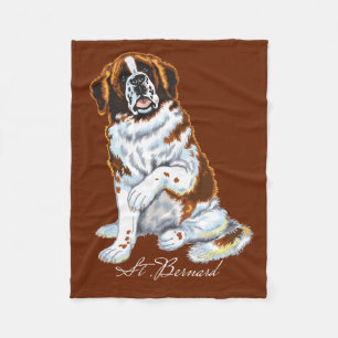 couverture en polaire saint bernard