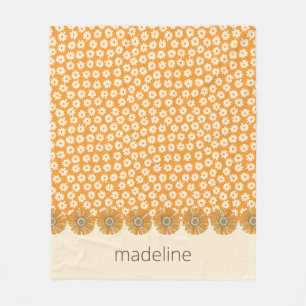 Couverture en polaire Super orange rétro