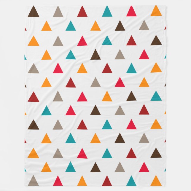 Couverture en polaire - Triangles multicolores (Devant)