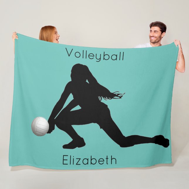 Couverture en polaire volley-ball (En situation)