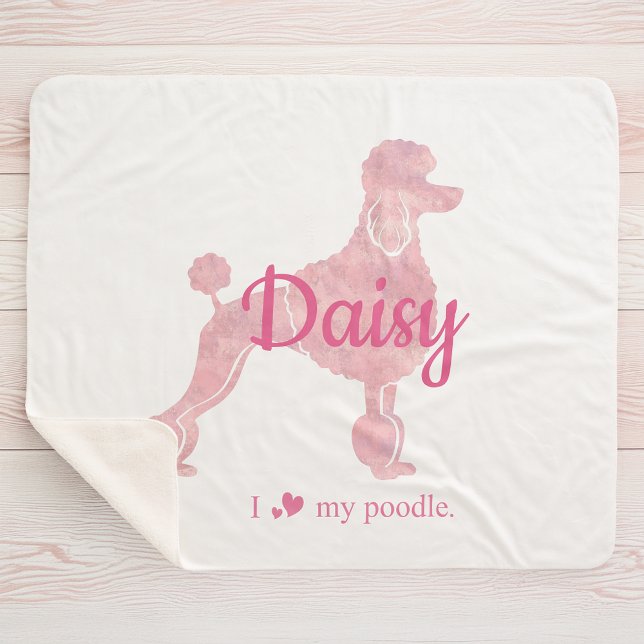 Couverture en silhouette Pastel Rose Poodle person (Créateur téléchargé)