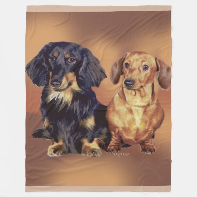 Couverture en toison de Dachshunds (Devant)