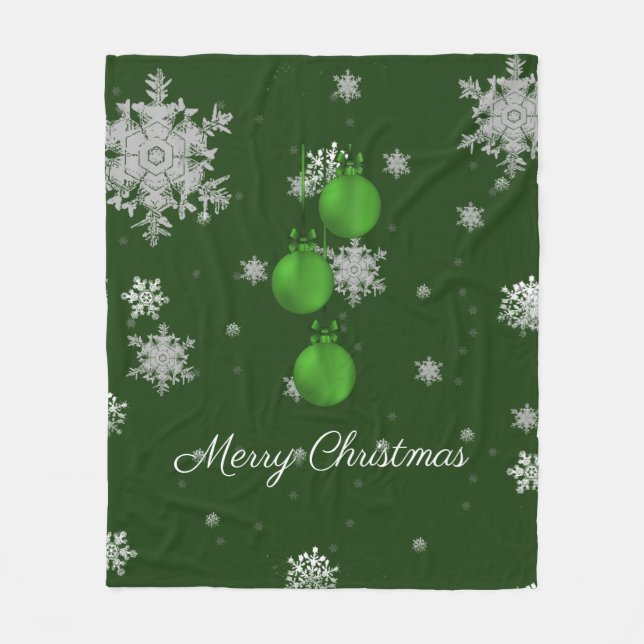 Couverture en toison verte de Noël (Devant)