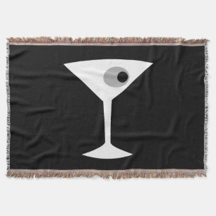 Couverture en verre Noir de jet de Martini de film