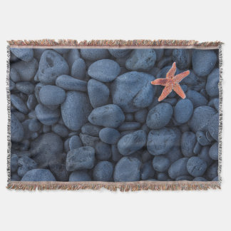 Couverture Étoiles de mer sur les roches noires le long de la