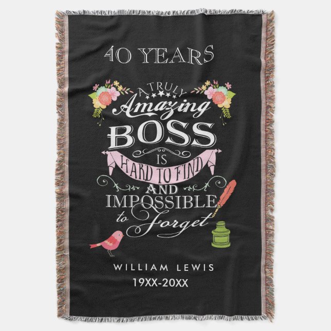Couverture Extraordinaire à lancer Floral Boss (devant Vertical)