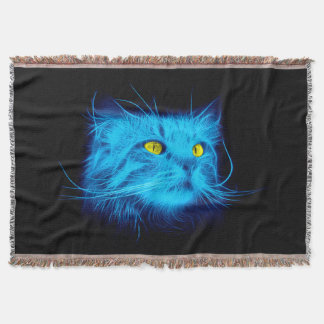 Couverture Face de chat bleu