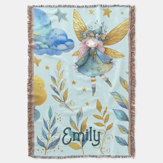 Couverture Fairy Birthday Turquoise Gold Rose Princess Fairyt (devant Vertical)