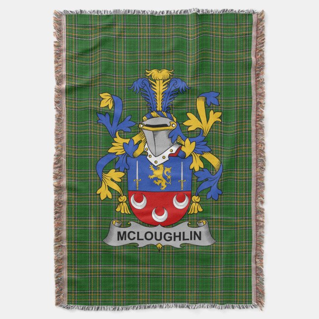 Couverture Famille d'armoiries irlandaises McLoughlin ou Loug (devant Vertical)