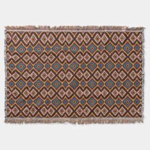 Couverture Faux tricoté Aztec Western motif