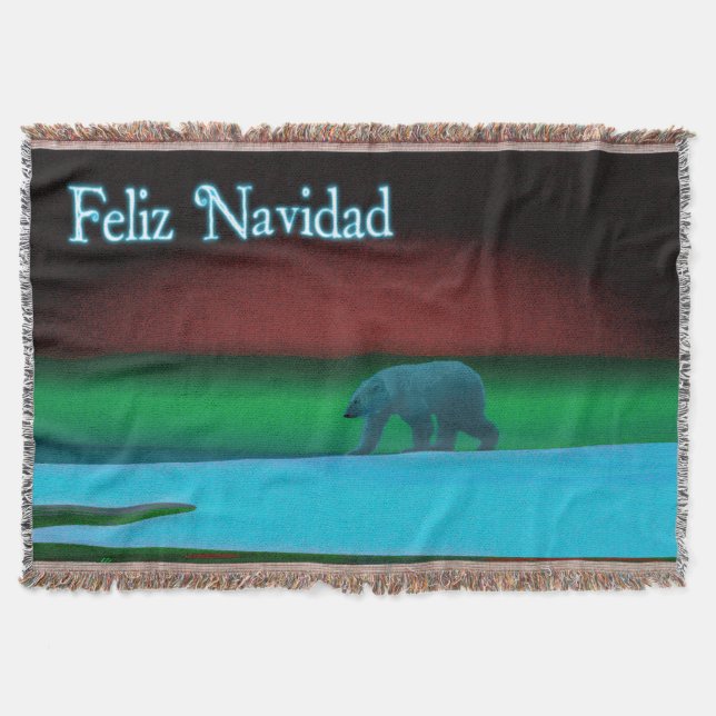 Couverture Feliz Navidad - Ours polaire (Devant)