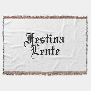 Couverture Festina Lente - Faire la hâte lentement - Phrase l
