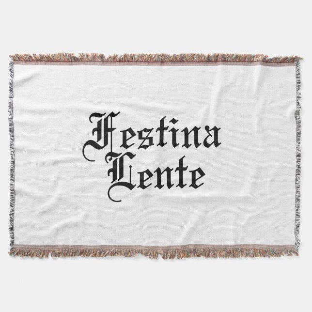 Couverture Festina Lente - Faire la hâte lentement - Phrase l (Devant)