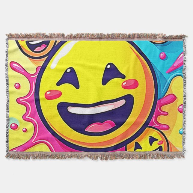 Couverture Fête Emoji Rire (Devant)