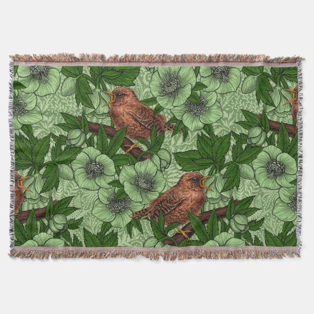 Couverture Feu et hellebore, vert clair (Devant)