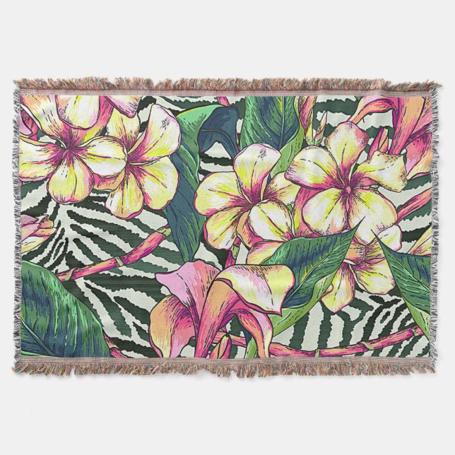 Couverture Feuille floral HAWAÏEN audacieux et Plumeria de (Devant)
