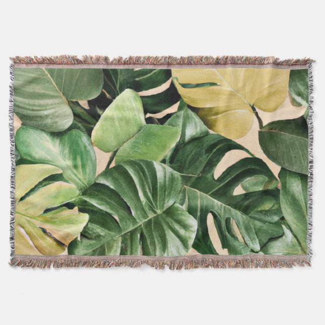 Couverture Feuilles florales/hawaïennes/tropicales (Devant)
