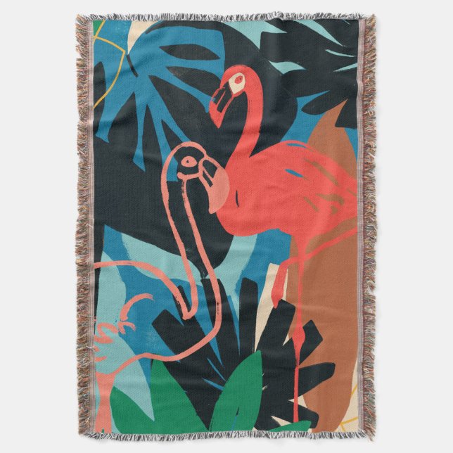 Couverture Flamant rose funky (devant Vertical)