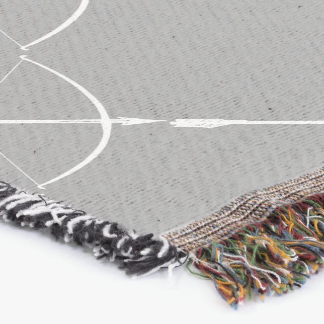 Couverture Flèches Gris et Motif blanc (Coin)