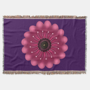 Couverture Fleur de fantaisie rose lumineuse Fleur florale