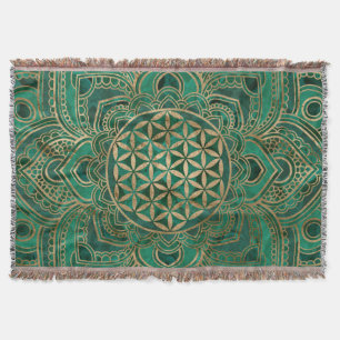 Couverture Fleur de la vie dans Lotus - malachite et or