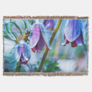 Couverture Fleur de miel de l'abeille Magenta Springtime colo