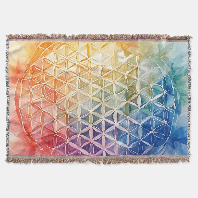 Couverture Fleur de vie - Peinture aquarelle (Devant)