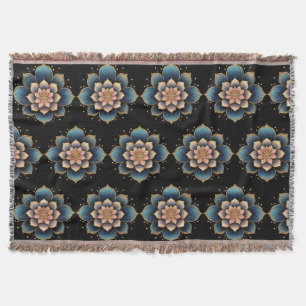 Couverture Fleur Mandala Lotus aux cristaux étincelants