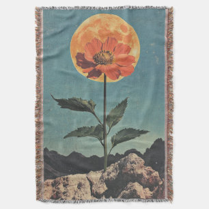 Couverture Fleur orange Lune - Charme Boho Vintage (2)