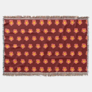 Couverture Fleur Rose de mousse rouge Motif sans couture sur