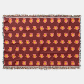 Couverture Fleur Rose de mousse rouge Motif sans couture sur