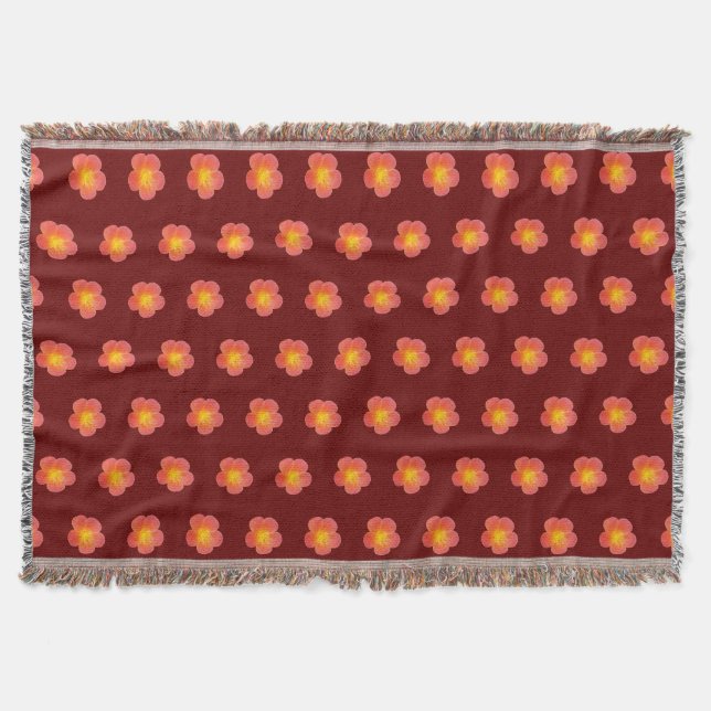 Couverture Fleur Rose de mousse rouge Motif sans couture sur (Devant)
